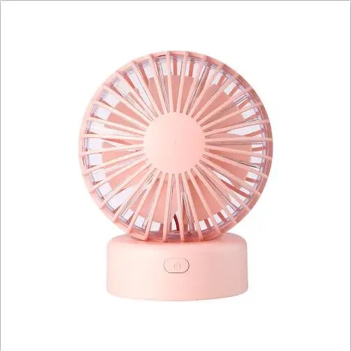 Вентилятор для вращения рук летний Вентилятор охлаждения 3 скорости Регулируемый мини USB Настольный вентилятор охлаждения 4 цвета - Цвет: Pink