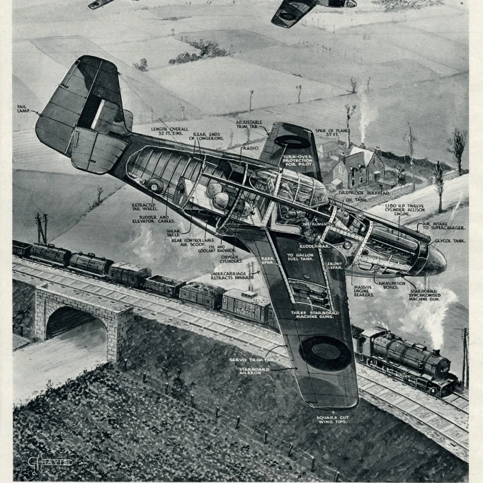 The Mustang Plane By G. H. Davis Poster Print By <ALIMT >&reg;</ALIMT> Illustrated London News Ltdmary Evans (18 X 24)