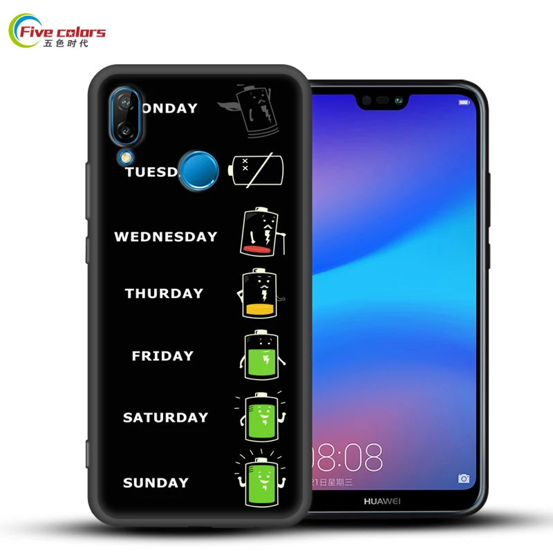 Huawei P20 lite Case Cover for Nova 3e Soft Silicone Back P20lite Full 5.8'' |