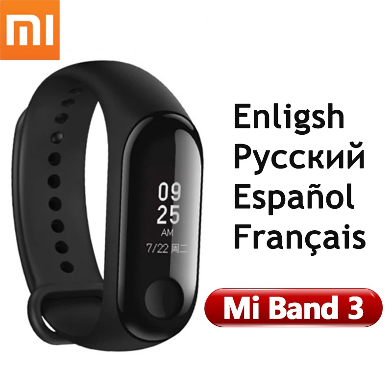 

Original Xiaomi Mi Band 3 Mi Band 2 MiBand 3 Fitness Tracker OLED Big Touch Screen Smart Wristbands Bracelet Heart Rate Fitness