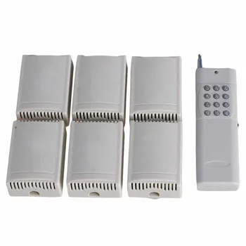 

220V 433MHZ 2CH Home Alertor Self-lock Remote Control Switch 12 Buttons