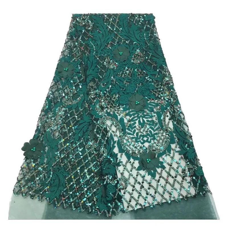 Me-dusa 3D украшенная вышивкой ткань африканский кружевной французский фатин чистая кружева свадебное платье lastest 5 ярдов/шт Высокое качество