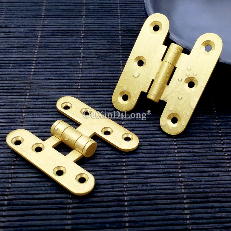 High Quality 10PCS/LOT Brass Furniture Hinges Cupboard Wardrobe Drawer
