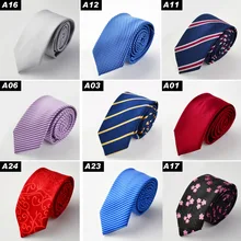 Модные Для мужчин с узкими завязками Бизнес карьера окрашенная пряжа жаккардовые 6 см галстук район Сельма галстук в полоску, Свадебная вечеринка