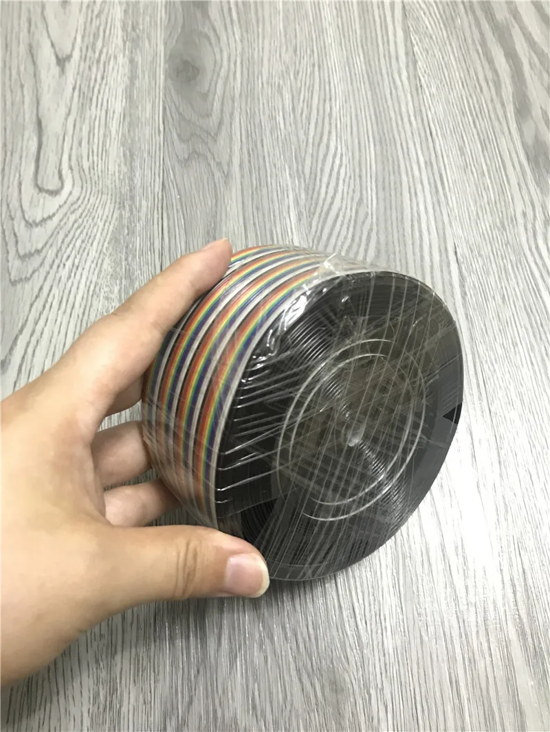 20 Meters Length Dupont Jumper Cable Wire 40 Pin Connector 0.127mm Ribbon Rainbow Cable 28awg Dupont Line                        (7)