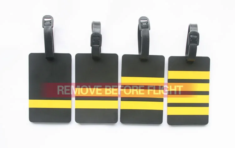 

Captain's Epaulette Airplane Rubber Luggage Tag Personality Special Pilot Shoulder Mark Handbag Tag Travel Accessories Men Gift
