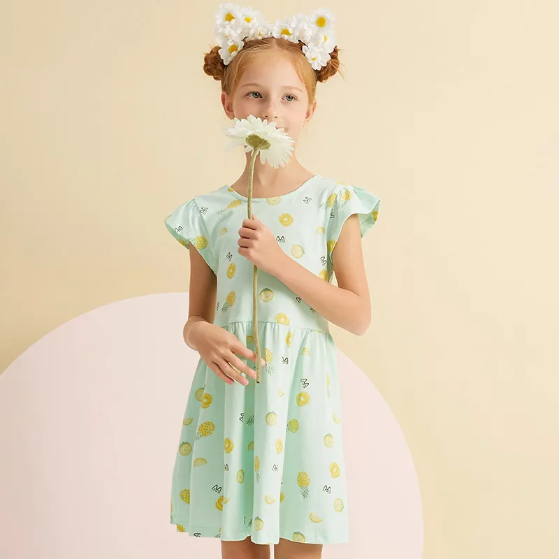 Girls Dresses Fruit Design Pineapple Orange Dress Summer Kids Clothes Flower Print for Kids Age 5678910 11 12 13 14 years old цена Girls Dresses Fruit Design Pineapple Orange Dress Summer Kids Clothes Flower Print for Kids Age 5678910 11 12 13 14 years old цены онлайн