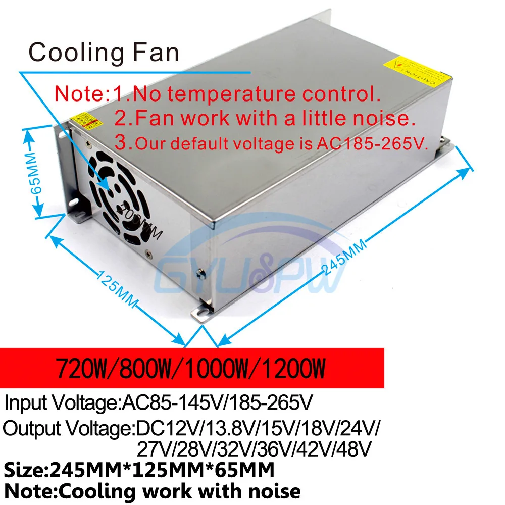 Источник питания постоянного тока 12 В 15 в 18 в 24 в 28 в 32 в 36 в 42 в 48 в 100 Вт 120 Вт 150 Вт 180 Вт 200 Вт 300 Вт 350 Вт 400 Вт 480 Вт 500 Вт 600W 720W 800W 1000W 1200W