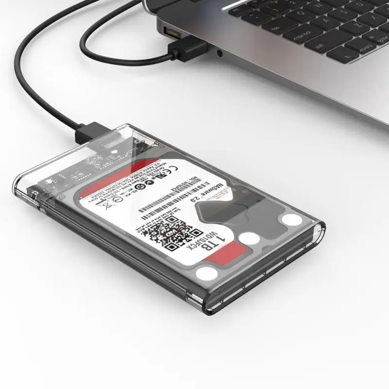 Прозрачный корпус HDD, USB 3,0 на SATA внешний корпус HDD чехол для 2.5in жесткий диск SSD драйвер ПК компьютер