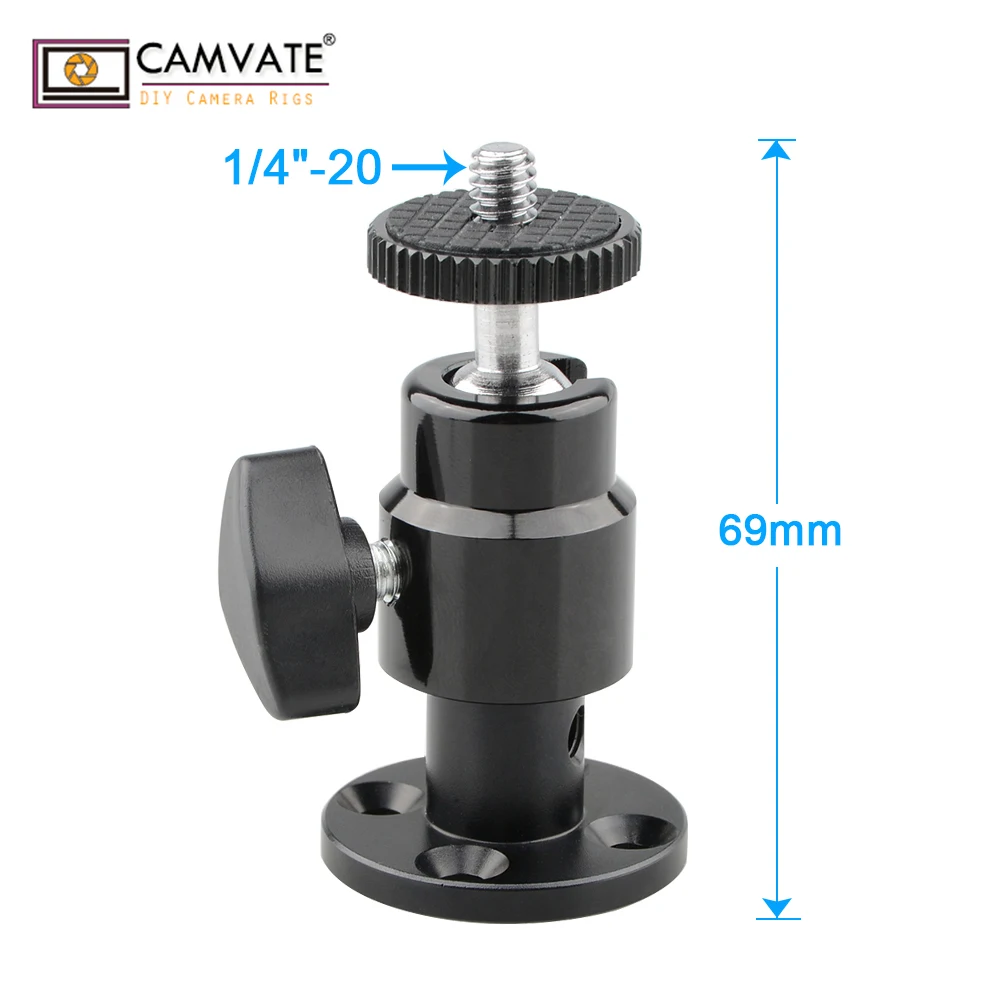 CAMVATE 1/4 &quot 20 крепление МНИ шаровой головки стена потолочное Поддержка кронштейн