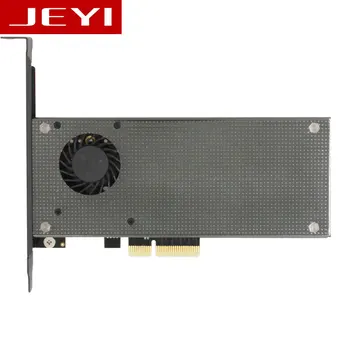 

JEYI SK8 m.2 add on card NVMe adapter NGFF turn PCIE3.0 cooling fan SSD dual interface SATA3 with fan Aluminum cover capacitance