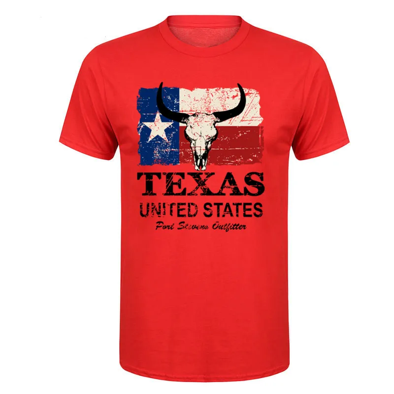 Дешевая горячая Распродажа,, базовая летняя Хлопковая мужская футболка в ретро стиле с коротким рукавом и флагом США, Америки, Техаса, винтажные футболки с круглым вырезом - Цвет: 5