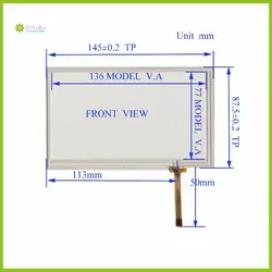 060029 145 мм * 88 мм 6 дюймов 4 Линс сопротивление Сенсорный экран стекло touchsensor 145*88 touchglass планшета Стекло это совместимо