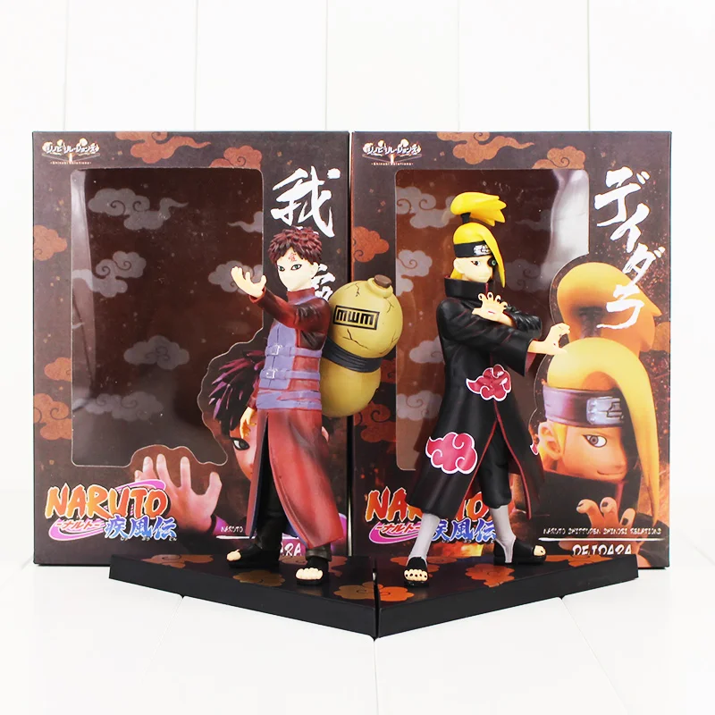 

2pcs/lot 16-18cm Anime Naruto Sabaku No Gaara Deidara Generation Cartoon PVC Action Figures Collection Model Dolls Toys