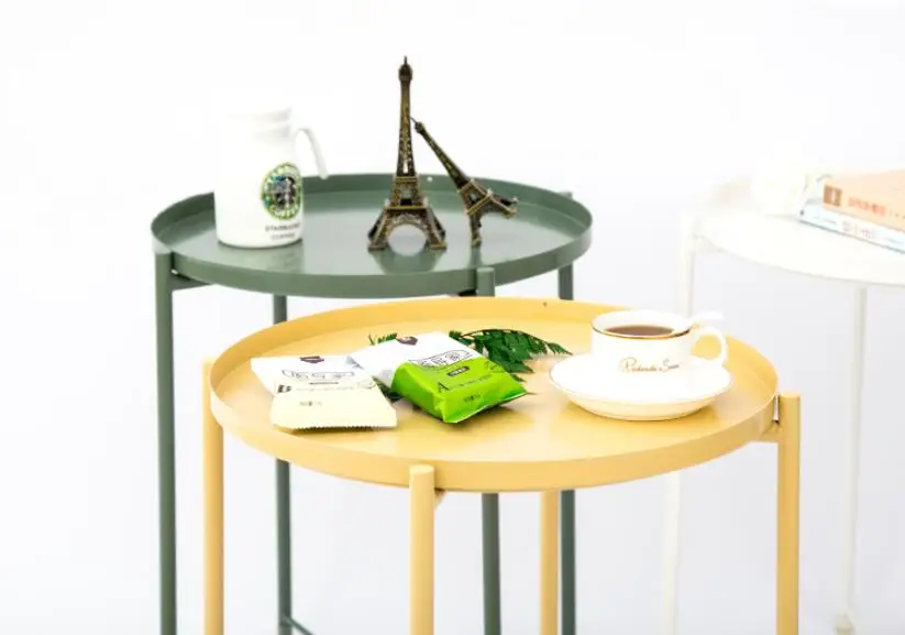 44*52cm Round Coffee Tables Iron side table tea table