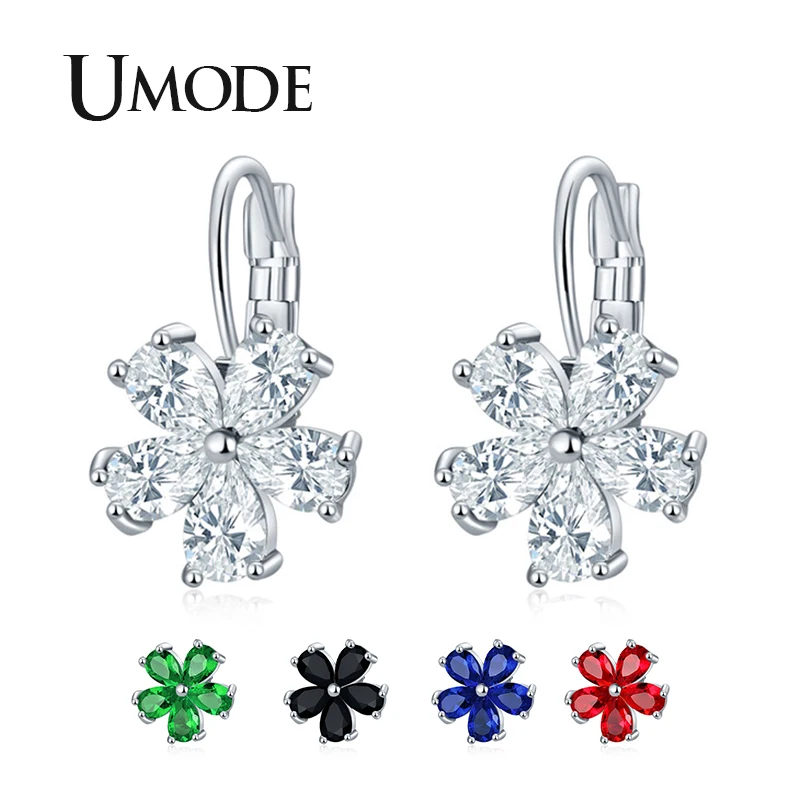

UMODE Small Colorful Studs Earrings for Women Cubic Zirconia Fashion Earrings Korean Style Crystal Jewelry Accessories UE0584