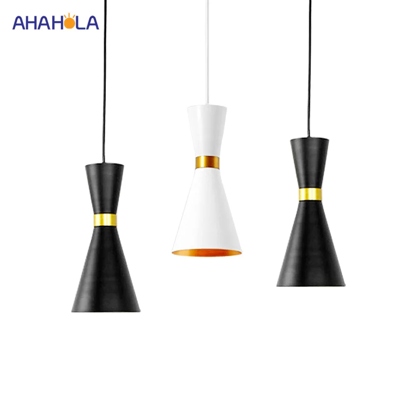 

Nordic Pendant Lamps Modern Hanging Lights Led Lighting Fixtures White Black Pendant Light Iron Nordic Lampshape Loft Home Deco