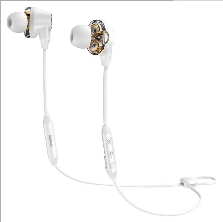 Baseus S10 Bluetooth наушники Беспроводной наушники для телефона IPX5 двойной драйвер гарнитура с микрофоном, спортивные наушники, шлем fone de ouvido