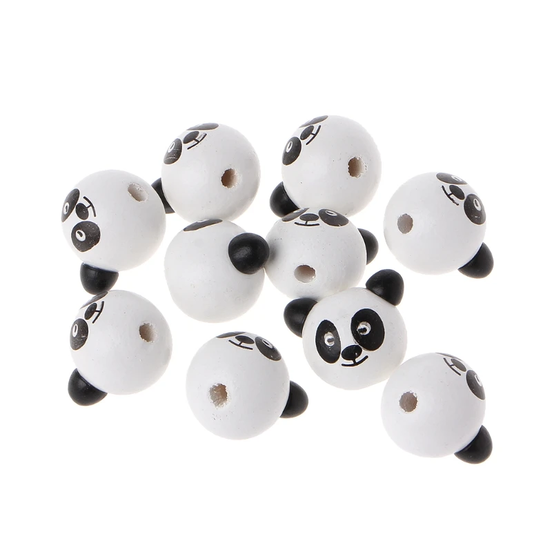 

10Pcs 24mm Wooden Bear Head Teething Chew Beads For Baby DIY Pacifier Chain