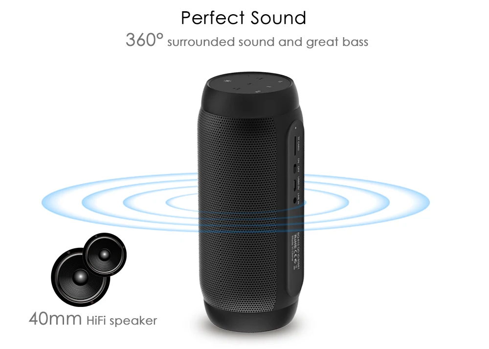 AEC BQ - 615S Bluetooth Speaker with LED Light Portable Wireless Player