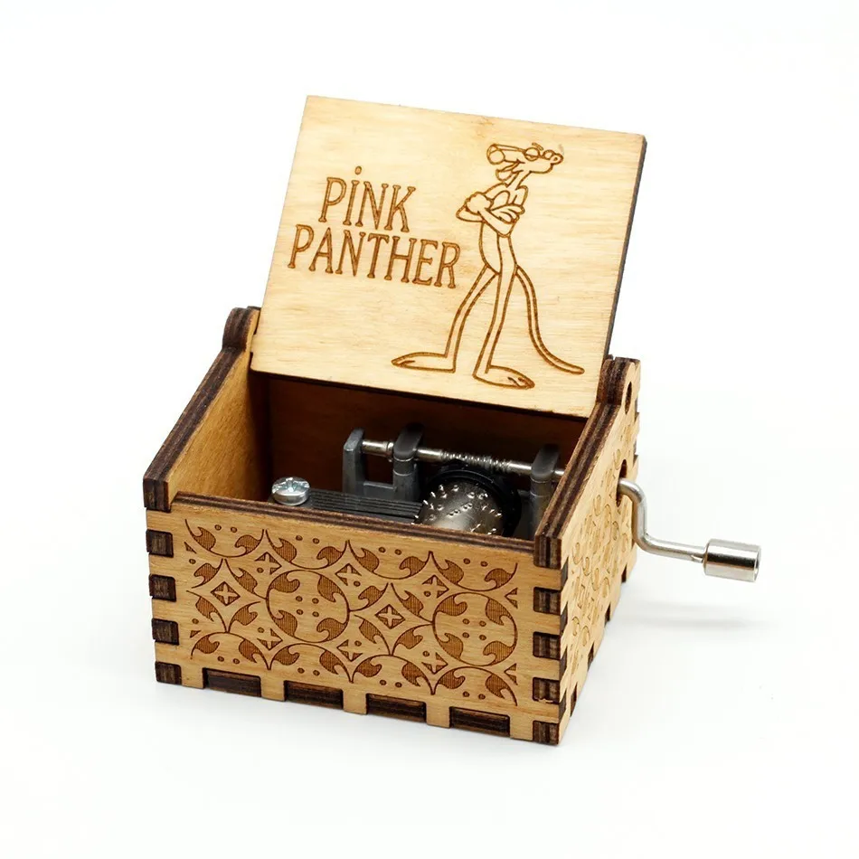 Новая легенда о Зельде музыкальная шкатулка ручные музыкальные коробки Звездные войны рождественские подарки на день рождения Caixa De Musica - Цвет: Pinks Panther