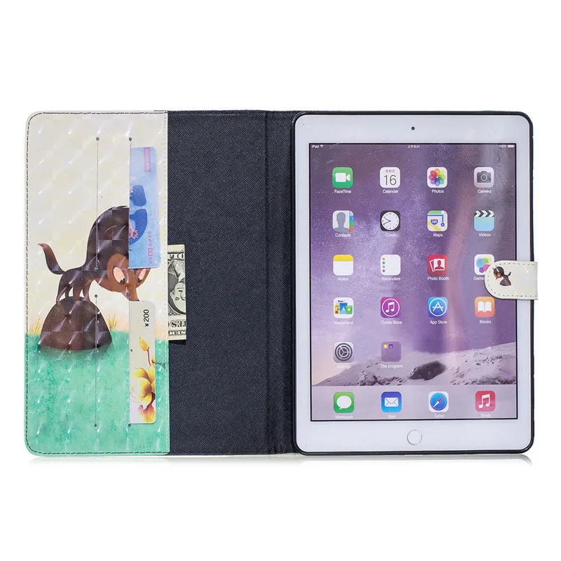 Wekays для Coque Apple Ipad Air 2 Ipad 6 мультяшная Панда 3D кожаный чехол для Ipad Air 2 Ipad6 чехол для Ipad Air2 Shell