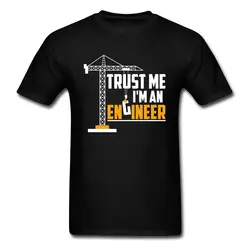 Футболка из 100% хлопка, Мужская футболка Trust Me I Am An Engineer, графическая футболка на День отца, новинка, Подарочная одежда, приталенная забавная