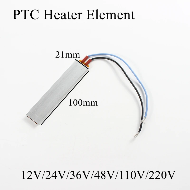 100x21 мм 220 В 230 градусов Цельсия Алюминиевый PTC нагревательный элемент постоянный термостат термистор воздушный Датчик нагрева оболочки 100*21 мм