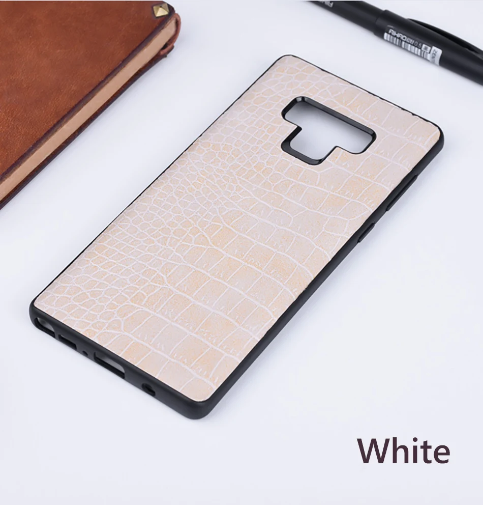 !ACCEZZ Luxury Crocodile Skin Phone Case For Samsung Galaxy Note9 Cover Soft TPU Protective Shell Capa Coque PC Hard Frame Cases (9)