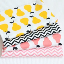 Желтая груша с волнистым принтом Syunss хлопчатобумажная ткань для Diy шитья детей текстильные постельные принадлежности для дома квилтинга ткани Tecido для Patchwork ворка