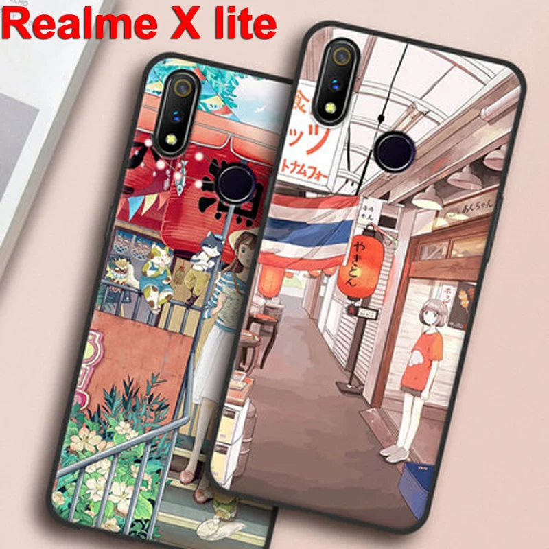 

6.3" Coque Fundas For OPPO Realme X Lite Case seven girl flower soft silicone TPU phone Cover RealmeX Lite Protective cases
