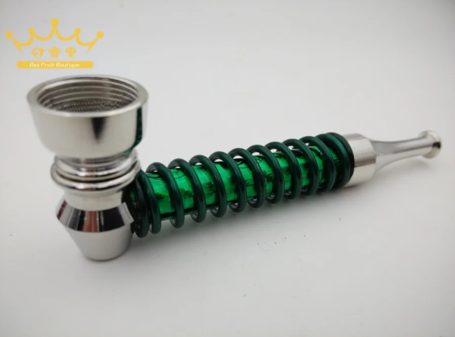 Free shipping 2pcs/lot Fashion Metal smoking weed pipes With Lid With