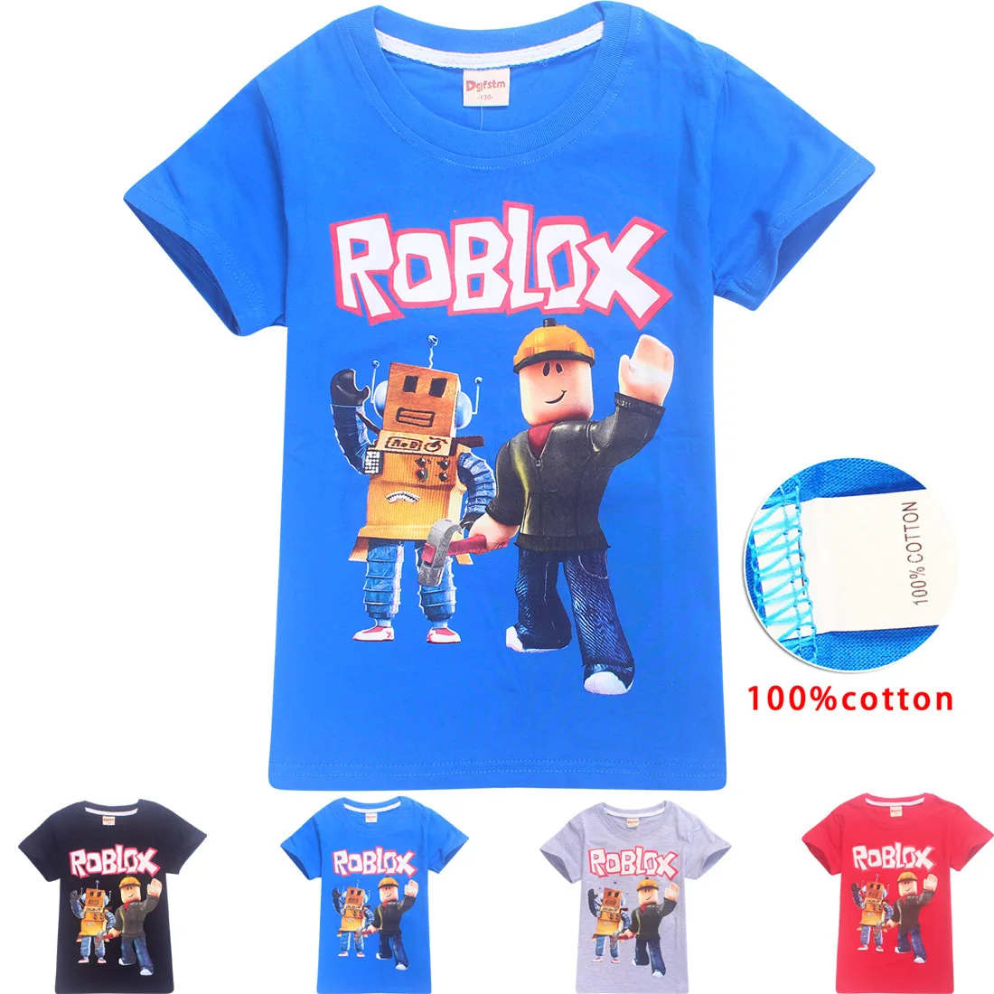 gaming Print short Sleeve Cotton Fashion Kids T-shirt Boys T Shirt Spring O-neck Casual Girls Tees Size 6 8 10 12