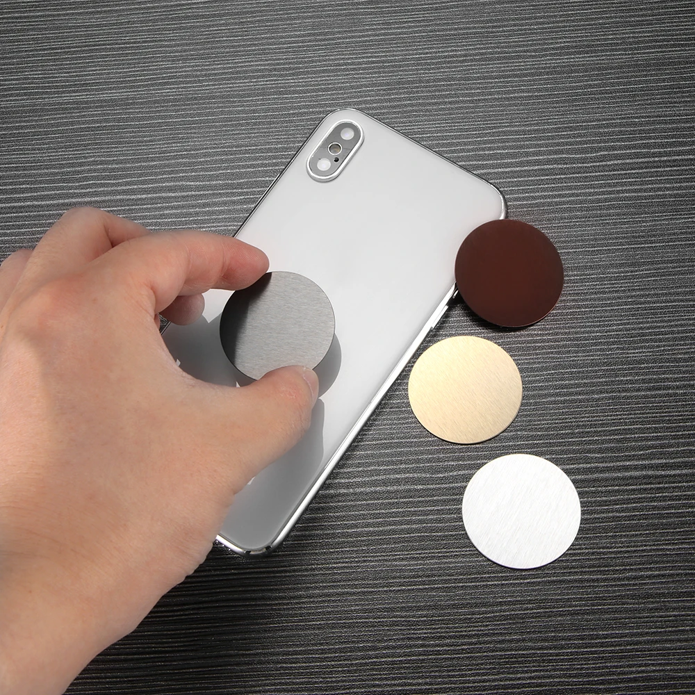 

Universal For Magnet Phone Stand Replacement 35*35mm Matte Metal Plate Magnetic Car Phone Holder Used Accessories