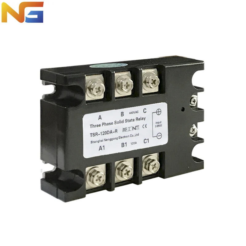 

NG TSR-120DA-R solid state relay three phase DC control AC 120A 150A 200A full isolation anti-jamming ARM microcontroller