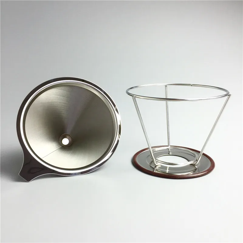 Reusable Coffee Filter Holder Sets Stainless Steel Brew Drip Coffee