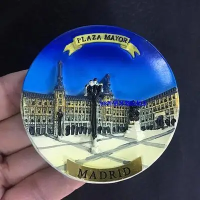 Креативный испанский магнит для путешествий, холодильник, Мадрид, Valencia, смола, 3D магнитный стикер на холодильник, сувенир для путешествий, украшения для кухни - Цвет: see chart