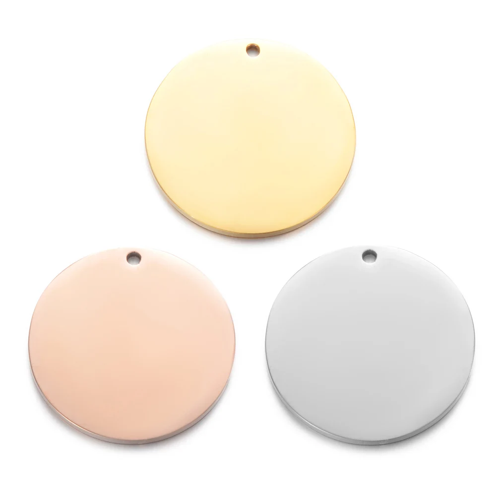 

20pcs/Lot Stainless Steel Charms Mirror Polish Round Discs Stamping Blanks Charms Pendants for DIY Jewelry Findings Accessories