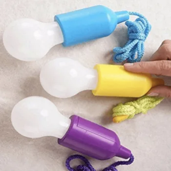 

Portable Retro Pull-Rope LED Hanging Light Bulb Battery Operated Lightweight for Camping LED Stringligts