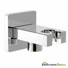 Place Chrome Salle De Bains Mur Connecteur Support avec Titulaire De Tête de Douche 04-010