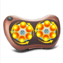8 приводов Электрический шиацу тепловой массажер 12 в 30 Вт коричневая подушка для дома автомобиль для поясницы и шеи разминает назад Талия тела