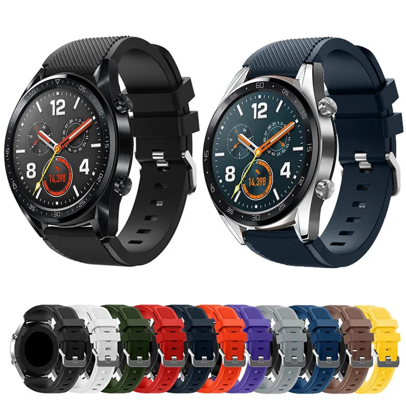 

22mm Wrist Strap for Huawei Watch GT Silicone Watch Bands For Honor watch Magic Replacement Bracelet Band Smart Watch Accessory