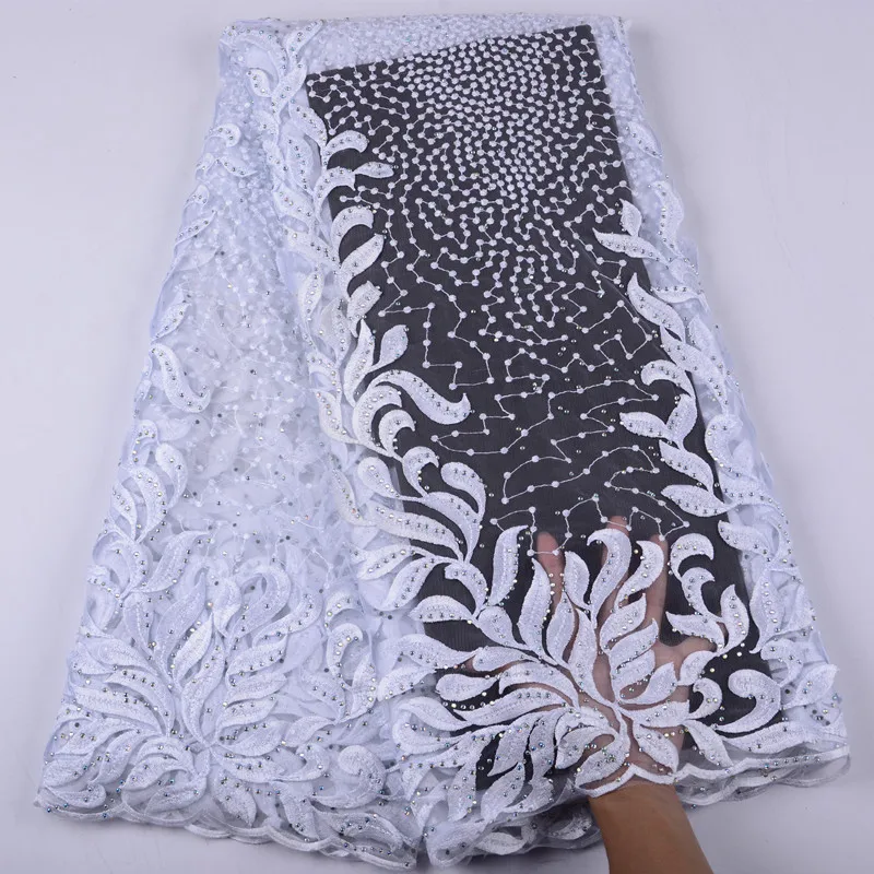 

French Net Lace Fabric 2019 Latest African Lace Fabric With Embroidery Mesh Tulle Lace Fabric A1478