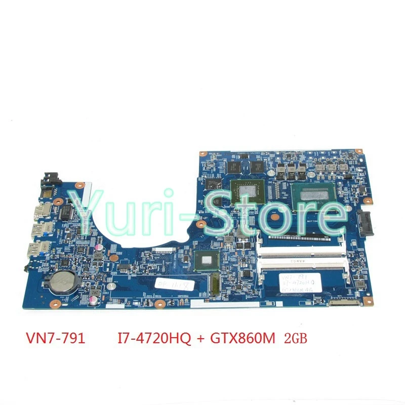 

NOKOTION 448.02G08.001M For Acer VN7-791 Laptop Motherboard NBMTH11003 NB.MTH1.1003 I7-4720HQ CPU GTX860M 4GB