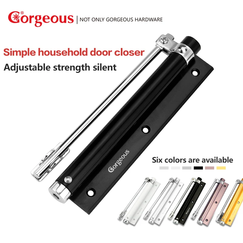 

Gorgeous Door closer home automatic closing simple spring mute rebound light closet stealth door hinge Home improvement hardware