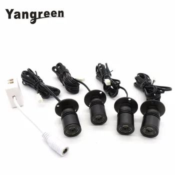 

4pcs/lot Mini led spotlight cabinet lamp energy save1.5W high power led white or warm white AC85-265V indoor lighting DC connect