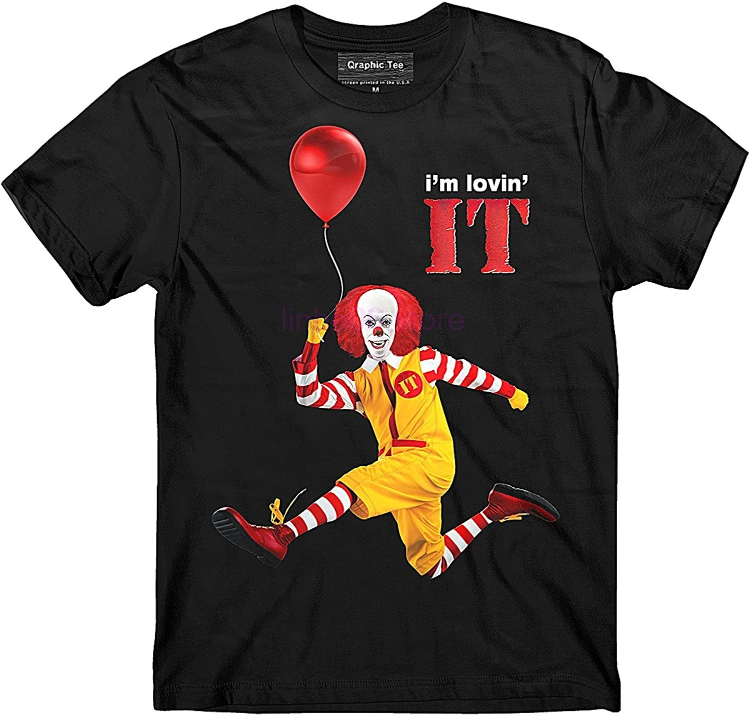 

Gildan Qraphic Tee t-shirt, I'm Loving IT shirt, No lives matter, Pennywise, Clown, Stephen King