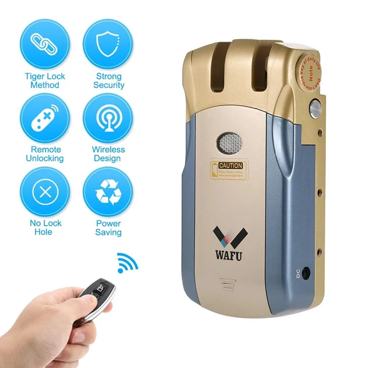 Wafu 018 Pro Electric Door Lock Wireless Control With Remote