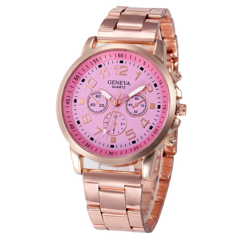 Женские модные часы Роскошные брендовые Кварцевые часы Женские сетчатые часы из нержавеющей стали женские часы Relogio Feminino часы - Цвет: Pink