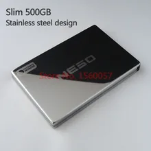 Freies verschiffen NESO Slim Mobile HDD 500G Externe Festplatte Großhandel 2,5 ”Tragbare Festplatte USB2.0 edelstahl design